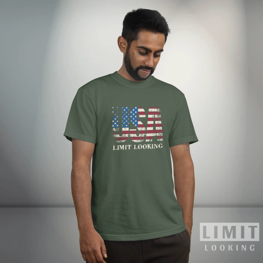 CAMISETA USA - VERDE MILITAR