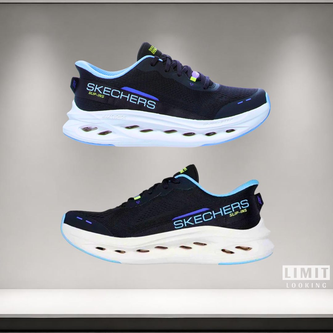 Skechers Max Cushioning Glide Step - Negro Azul